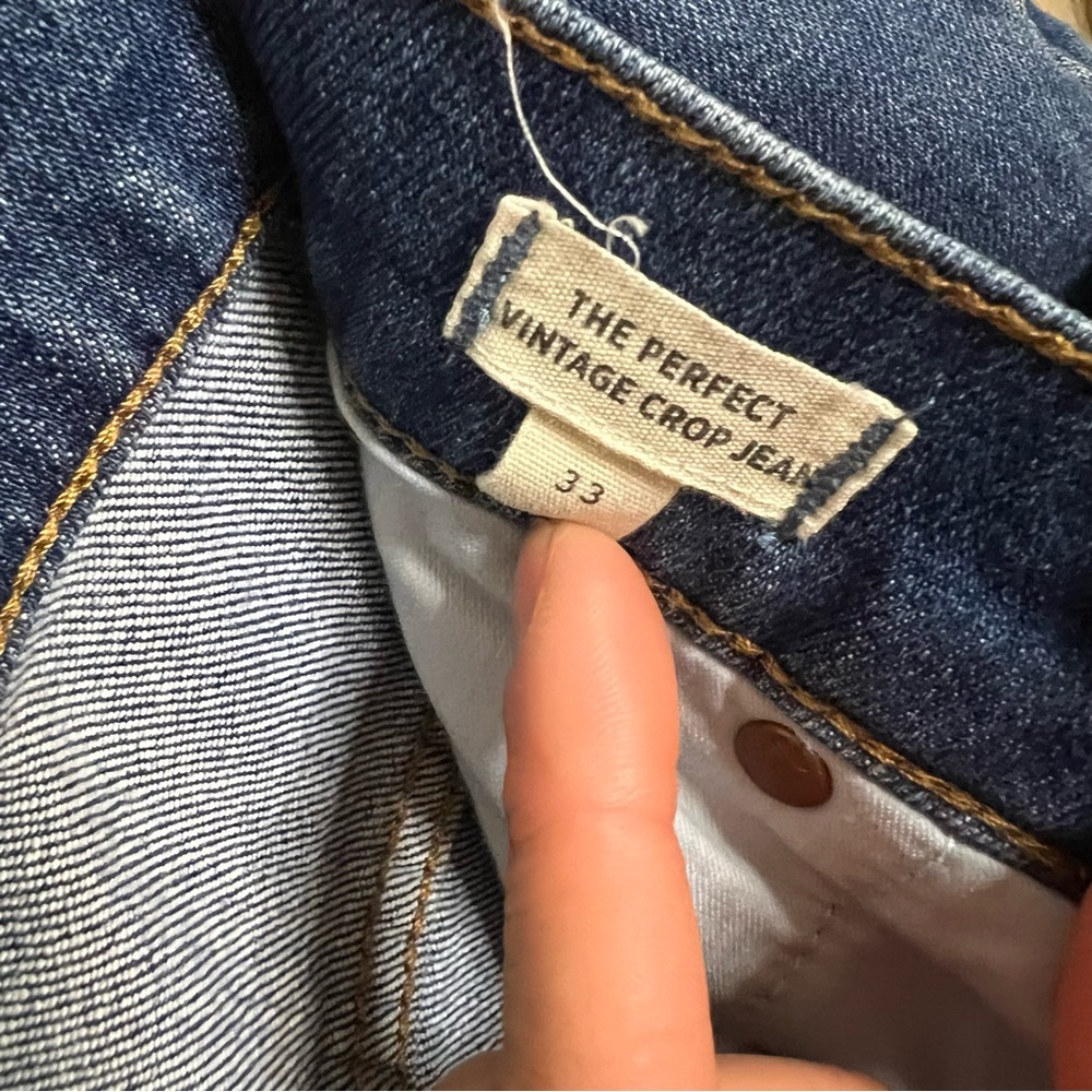Women’s Madewell Blue Jeans Perfect Vintage Crop Jean Western Denim Classic - Picture 7 of 7